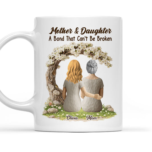 A Bond Between Mom And Daughter - Personalized Custom Coffee Mug