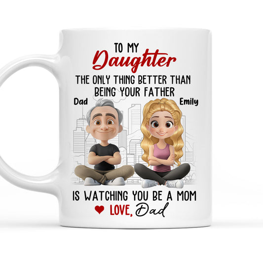 Watching You Become A Mom - Personalized Custom Coffee Mug