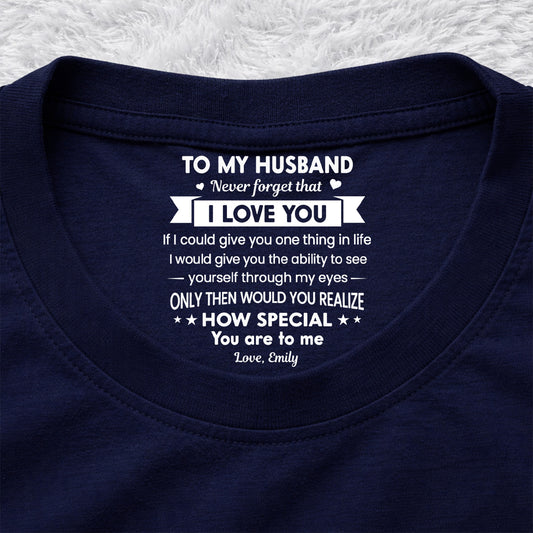My Soul Found Yours - Personalized Custom Inside Neck Print T-Shirt