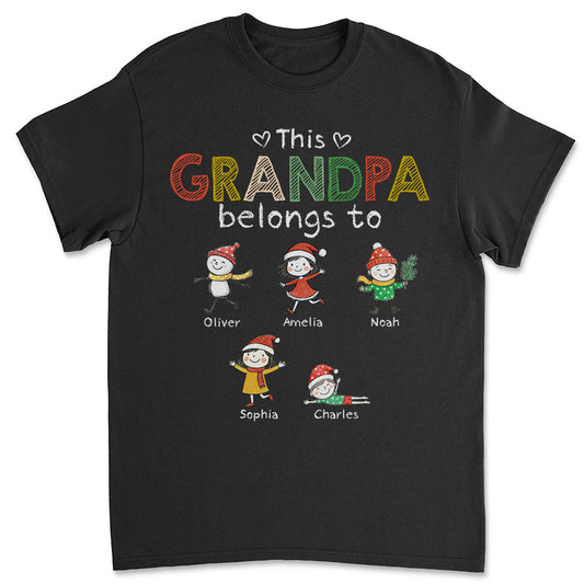 This Grandpa Belongs To His Crew - Personalized Custom Shirt