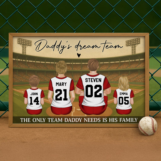 Team Daddy Built With Love - Personalized Custom Poster