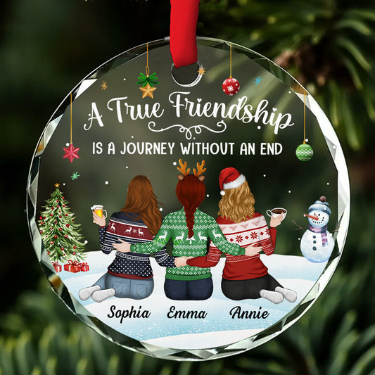 A Journey Without An End  - Personalized Custom Glass Ornament