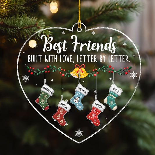 Side By Side Always - Personalized Custom 3D Effect Acrylic Ornament