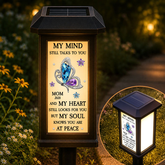 My Soul Knows You Are At Peace - Personalized Custom Solar Garden Light