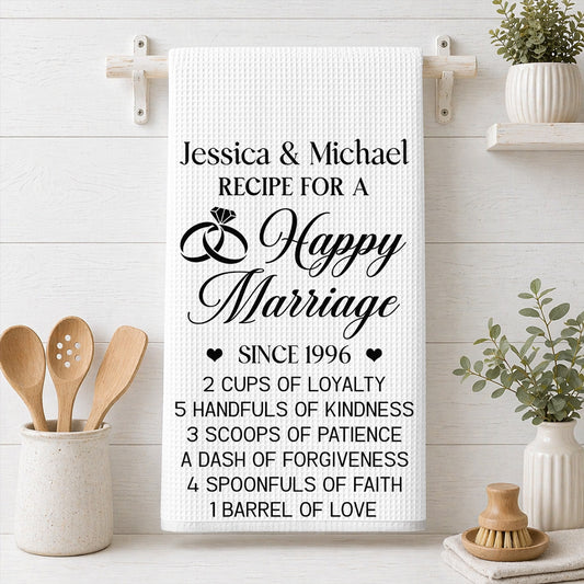 Love Is Our Secret Ingredient - Personalized Custom Kitchen Towel