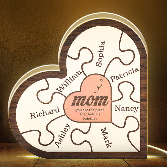 Mom, You Are The Piece That Holds Us Together - Personalized Custom Light Box