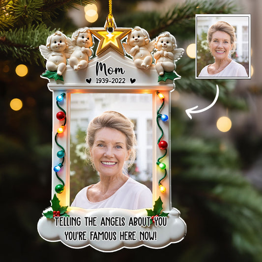 Telling The Angels About You - Personalized Custom Acrylic Ornament