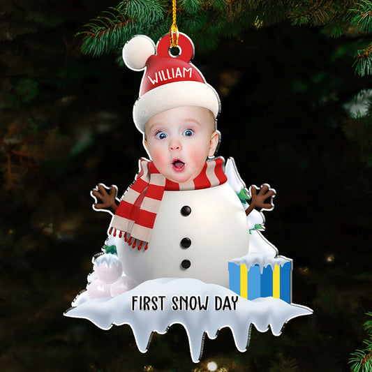 Baby First Snow Day - Personalized Custom Acrylic Ornament