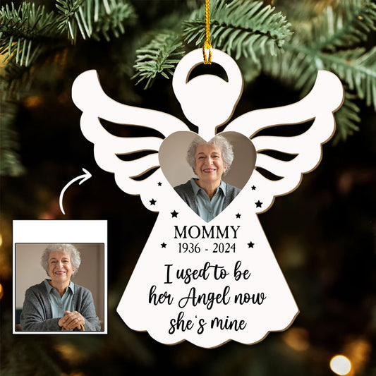 Now They Are My Angel - Personalized Custom Wood Ornament