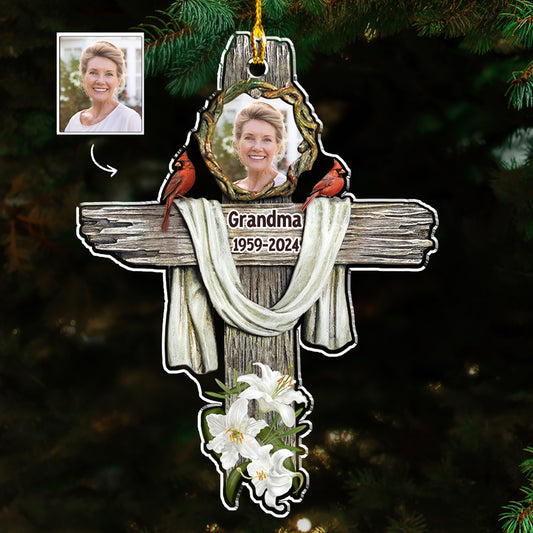 God Carries You In His Arms - Personalized Custom Acrylic Ornament