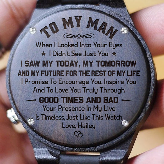 Love You Truly Through - Personalized Custom Wood Watch
