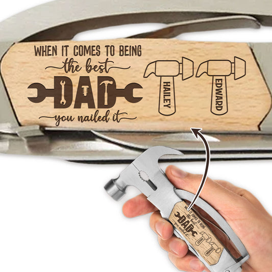 The Best Dad Ever - Personalized Custom Multitool Hammer