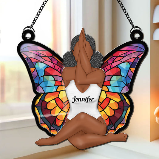 Girl Butterfly - Personalized Custom Suncatcher