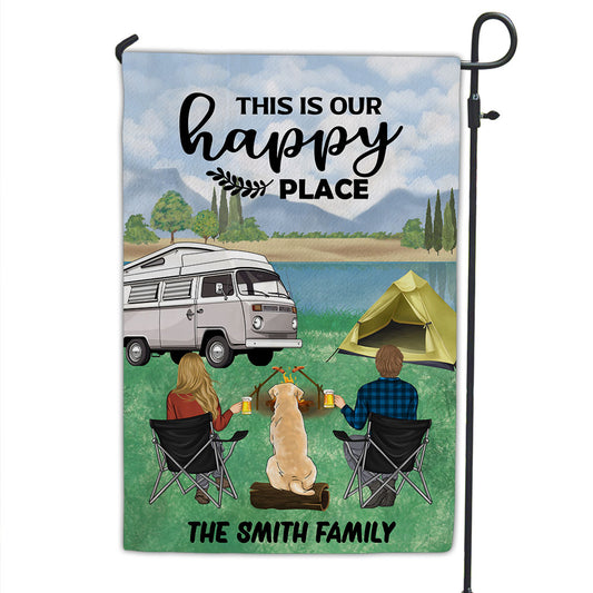 Happy Place - Personalized Custom Flag