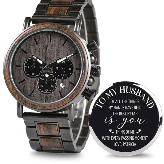 To My Husband - Personalized Engraved Wooden Watches GQ026