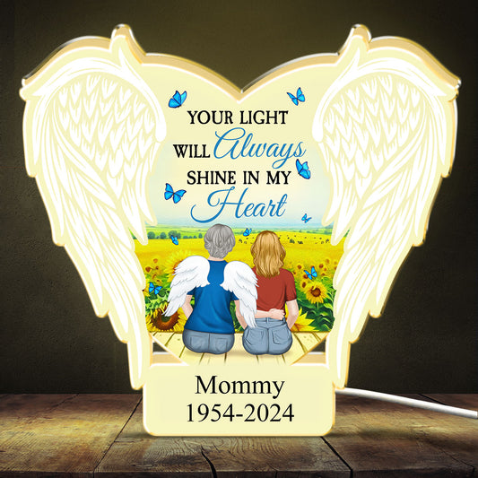 Your Light Will Always Shine In My Heart - Personalized Light Box