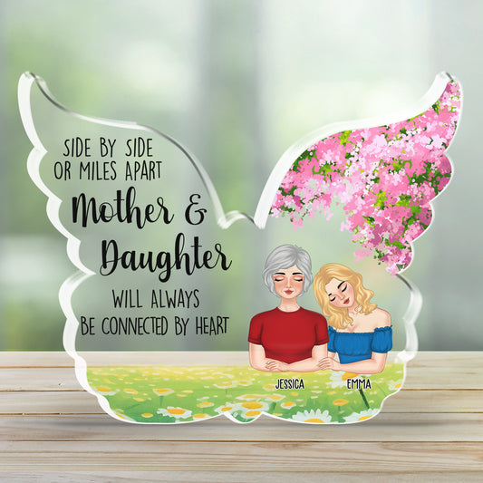 Side By Side Or Miles Apart - Personalized Custom Acrylic Plaque