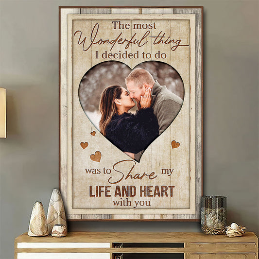 Couple Life And Heart - Personalized Custom Poster