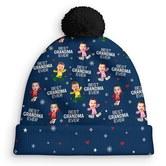 Best Grandma - Personalized Custom Bobble Beanie Hat