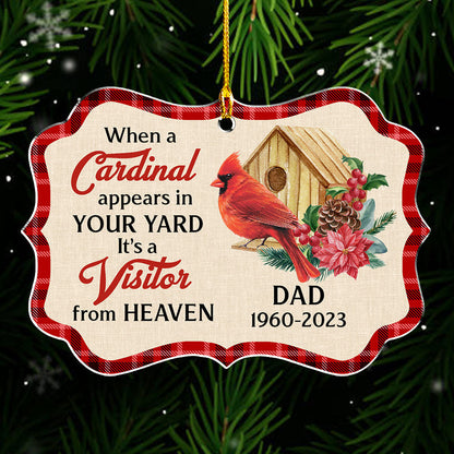 Cardinal Christmas Ornament - Personalized Custom Acrylic Ornament