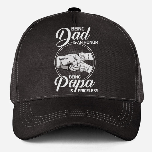 Being Dad Is An Honor - Personalized Classic Cap