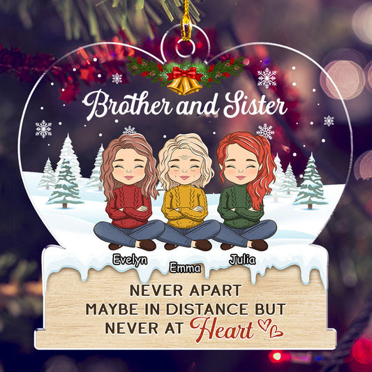 Family Never Apart - Personalized Custom Acrylic Ornament
