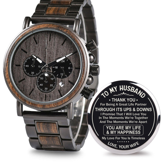 My Love For You Is Timeless - Personalized Engraved Wooden Watches GQ026