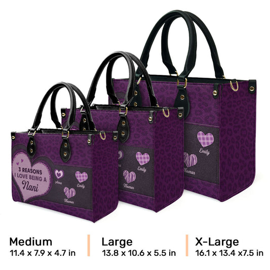 The Reason I Love - Personalized Custom Leather Bag