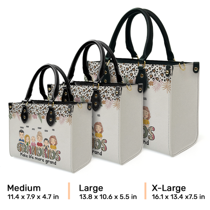Makes Life More Grand - Personalized Custom Leather Bag