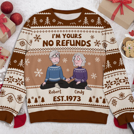 No Refunds - Personalized Custom All-Over-Print Sweatshirt