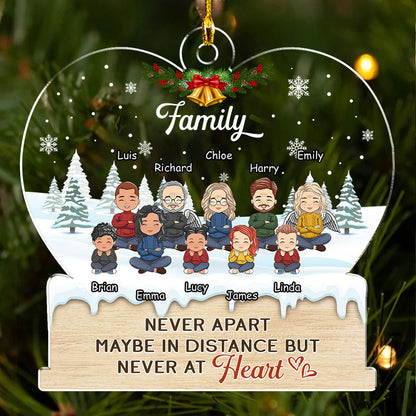 Family Never Apart - Personalized Custom Acrylic Ornament