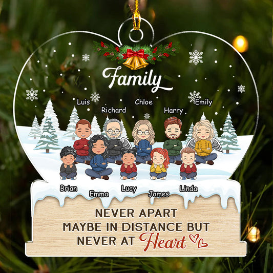 Family Never Apart - Personalized Custom Acrylic Ornament