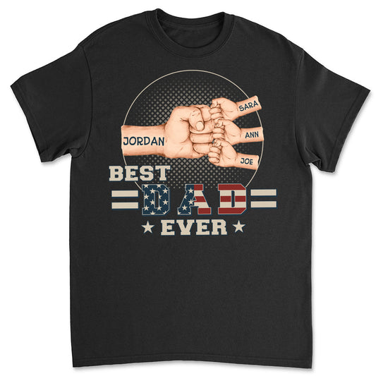 Fist Bump Best Dad Ever - Personalized Custom Shirt