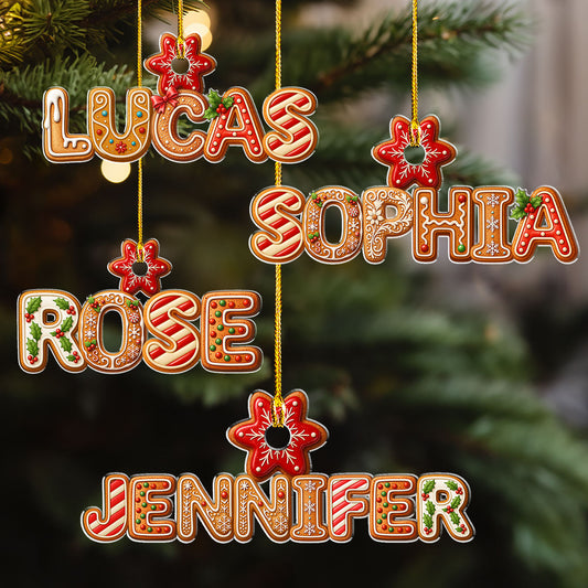 Gingerbear Letters - Personalized Custom Acrylic Ornament