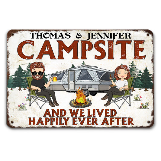 Camping Buddies For Life - Personalized Custom Metal Sign
