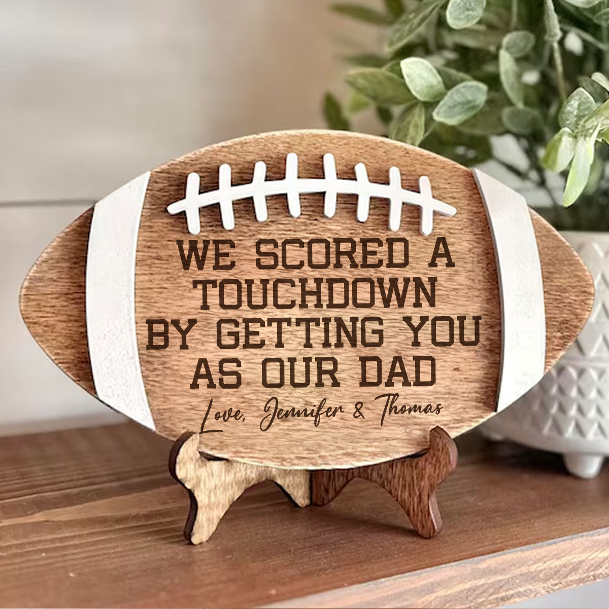 Score A Touchdown - Personalized Wooden Plaque – Wrappiness Gifts