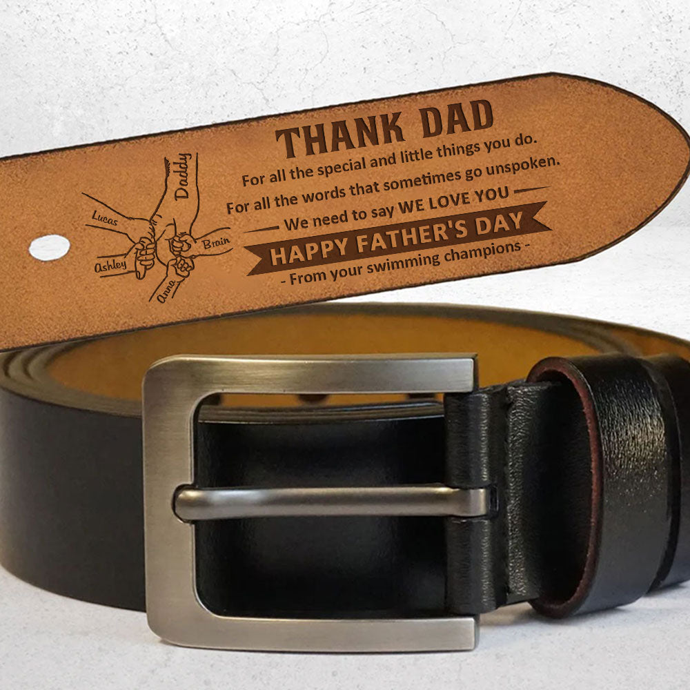 I Need To Say I Love You Personalized Engraved Leather Belt Wrappiness Gifts