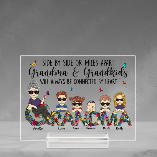 Side By Side - Personalized Custom Acrylic Plaque With Base