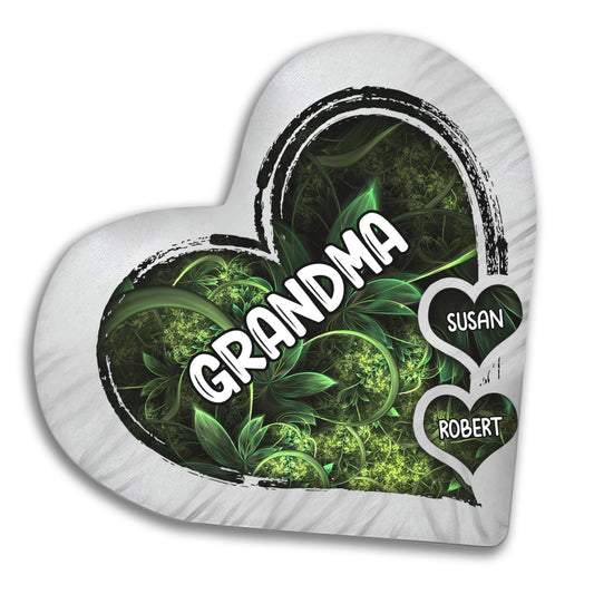 Heart Of Grandma - Personalized Custom Shaped Pillow