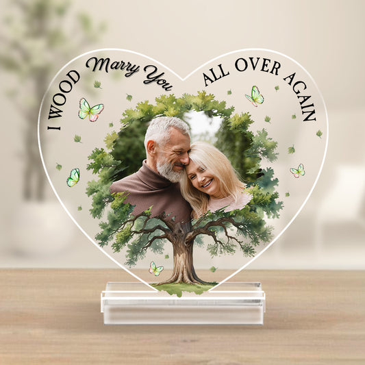 Marry You All Over Again - Personalized Custom Acrylic Plaque With Base