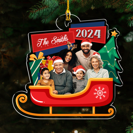 Family Christmas 2024 - Personalized Custom Acrylic Ornament