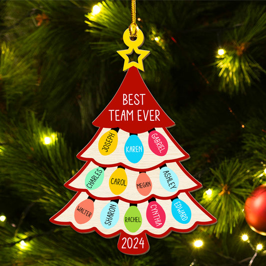 Our Team Is The Best - Personalized Custom Wood Ornament