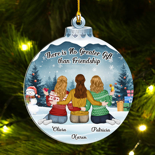 Friendship Is Last Forever - Personalized Custom Acrylic Ornament