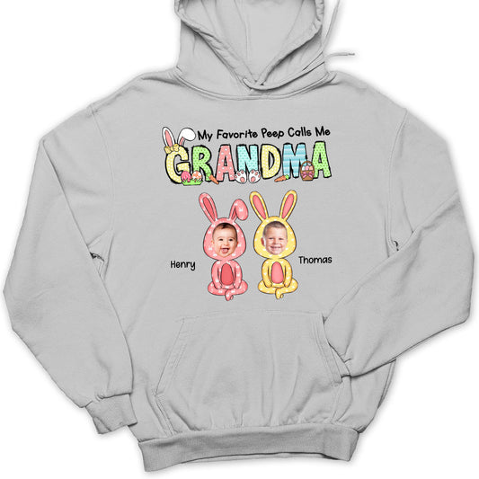 My Favorite Peeps Call Me Grandma - Personalized Custom Hoodie