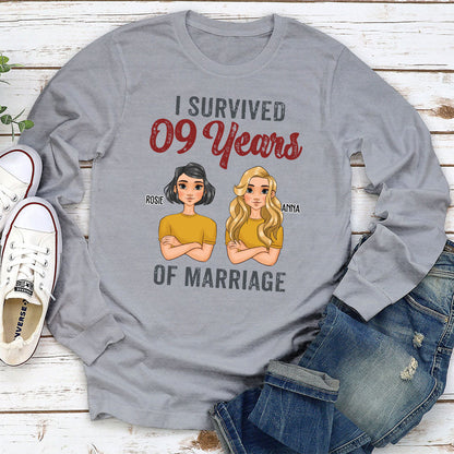 I Survived - Personalized Custom Long Sleeve T-shirt