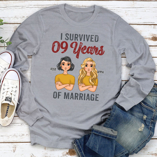 I Survived - Personalized Custom Long Sleeve T-shirt