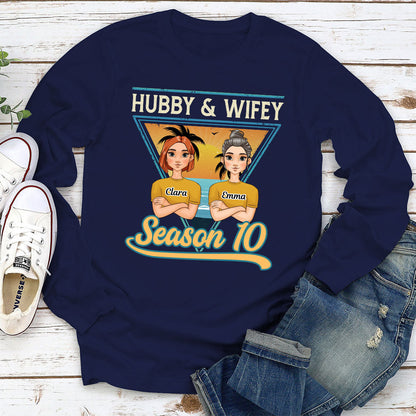 Hubby And Wifey Season - Personalized Custom Long Sleeve T-shirt