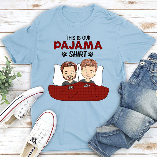 Couple Pajama Shirt - Personalized Custom Classic T-shirt