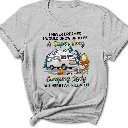 Camping Lady 2 - Personalized Custom Women's T-shirt
