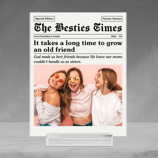 The Best Friend Forever Times - Personalized Custom Acrylic Plaque With Base